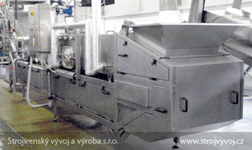 Pocket conveyor for blanching