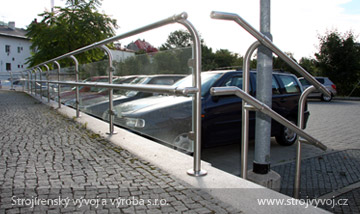 Stainless steel handrails and stairs