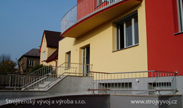 Stainless steel handrails and stairs